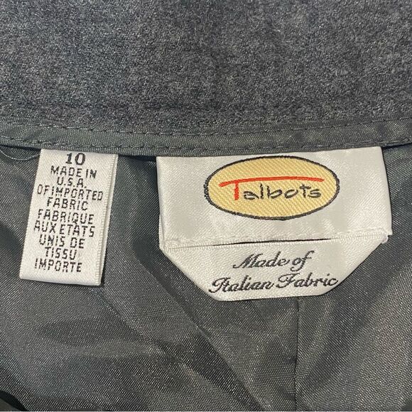 Vintage Talbots made Of Italian Fabric 100% Wool Pants Gray Women's Size 10 - Picture 7 of 15